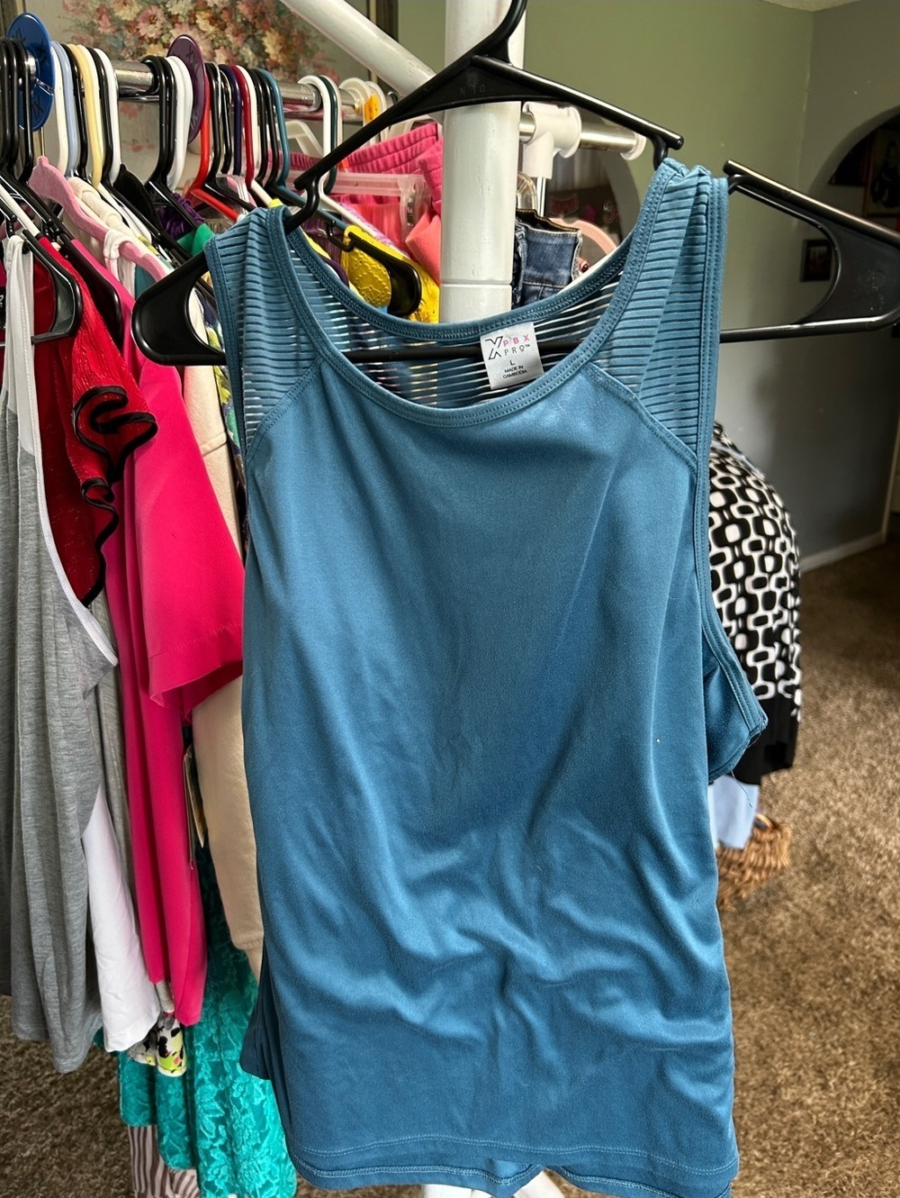 PBX Pro Women’s Teal Rib-Back Tank Top Size L